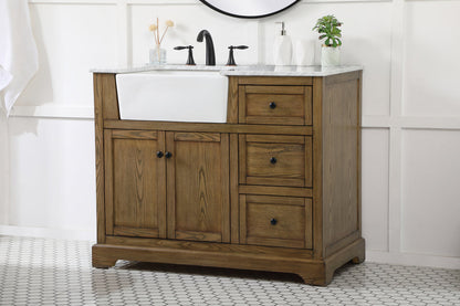 42 inch Single bathroom vanity in driftwood