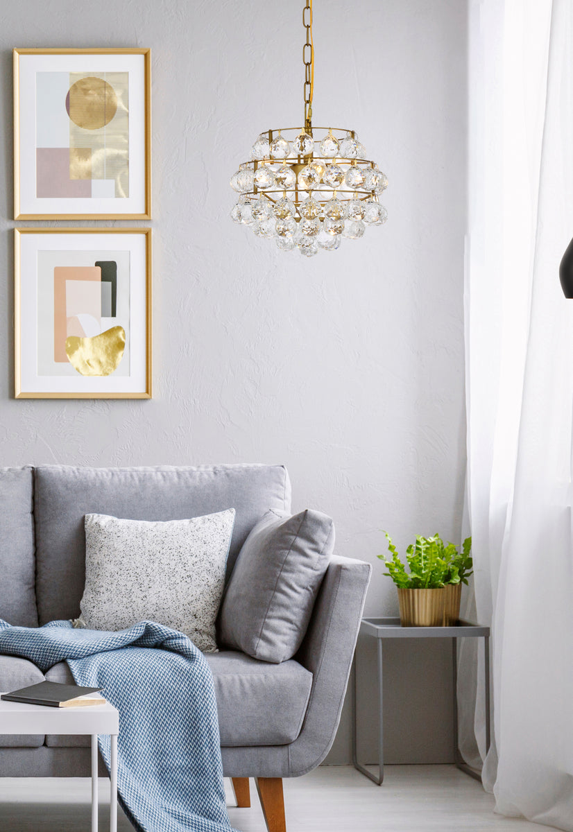 Savannah 12 inch pendant in brass