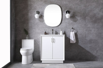 30 Inch SIngle Bathroom Vanity In White