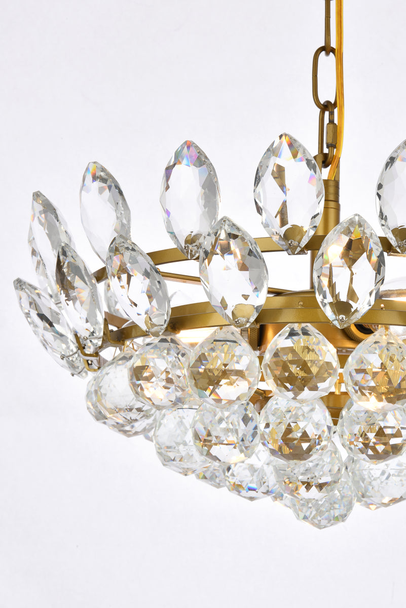 Emilia 16 inch pendant in brass