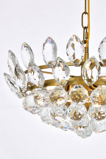 Emilia 16 inch pendant in brass