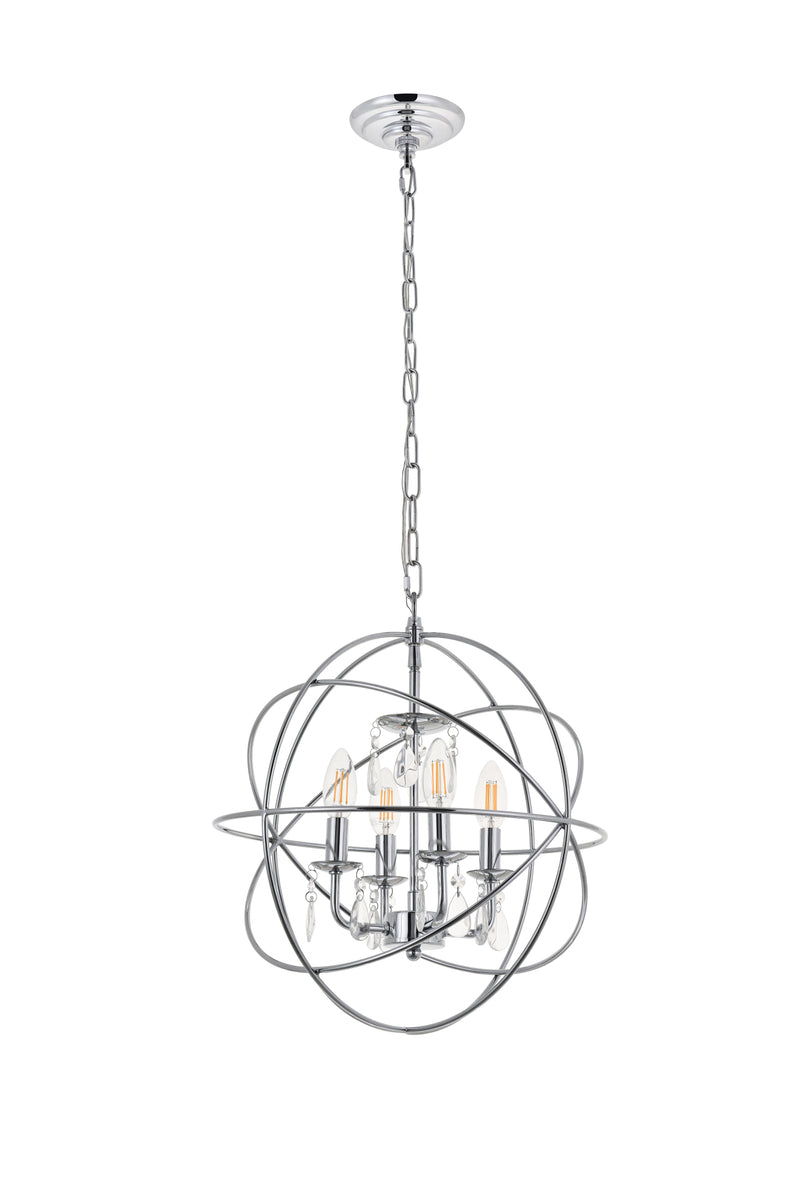 Wallace 4 light Chrome Pendant