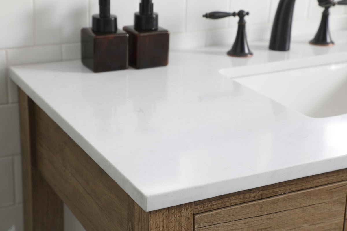 42 Inch ADA Compliant Bathroom Vanity In Natural Oak