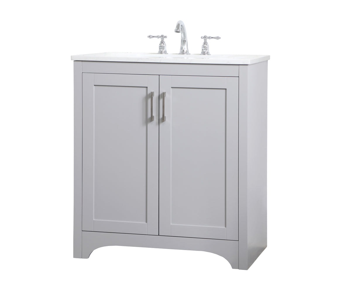 30 inch Single Bathroom Vanity in Grey
