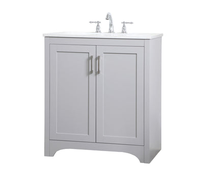 30 inch Single Bathroom Vanity in Grey