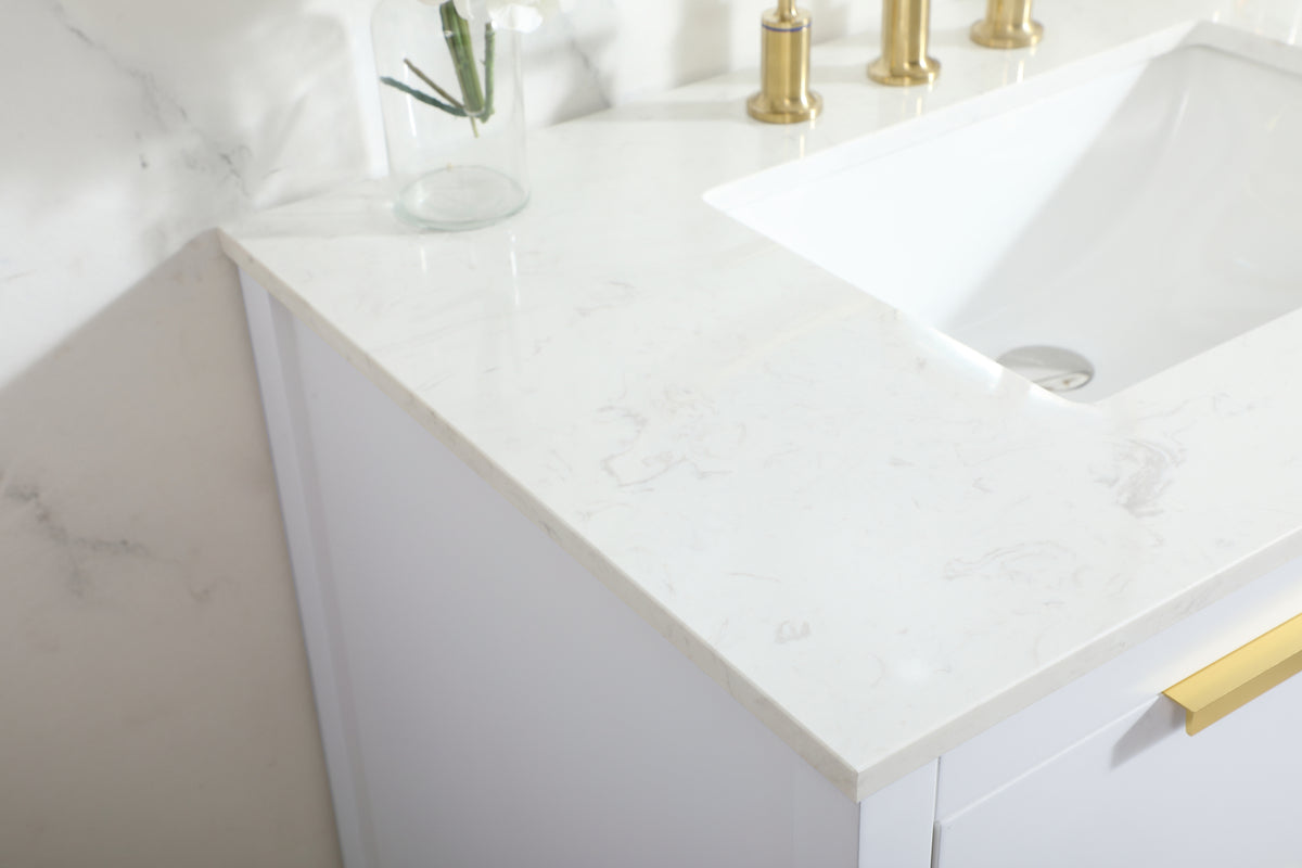 36 inch Single bathroom vanity in white