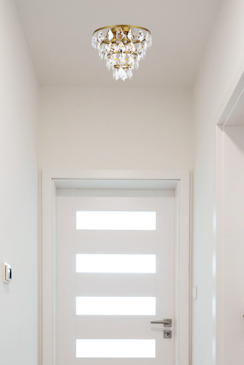 Ella 12 inch flush mount in brass