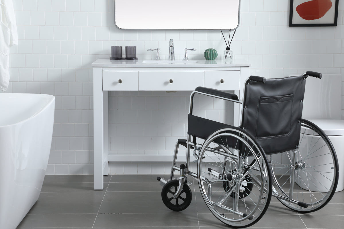 42 Inch ADA Compliant Bathroom Vanity In White