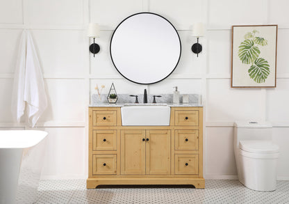 48 inch Single bathroom vanity in natural wood