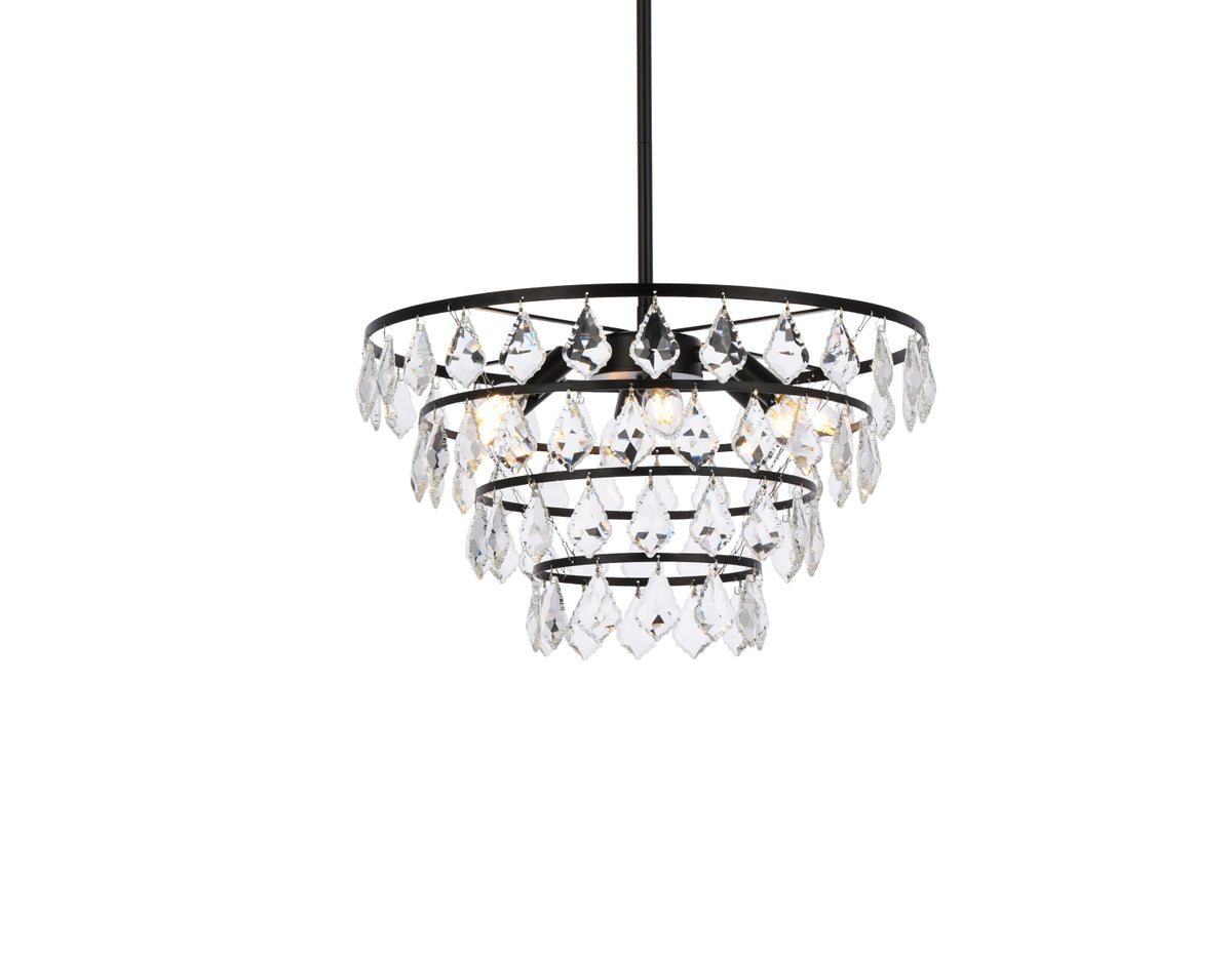 Ella 20 inch pendant in black