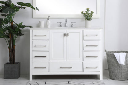 48 inch Single Bathroom Vanity in White