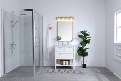 Ollie 4 light Brass and Clear Crystals wall sconce