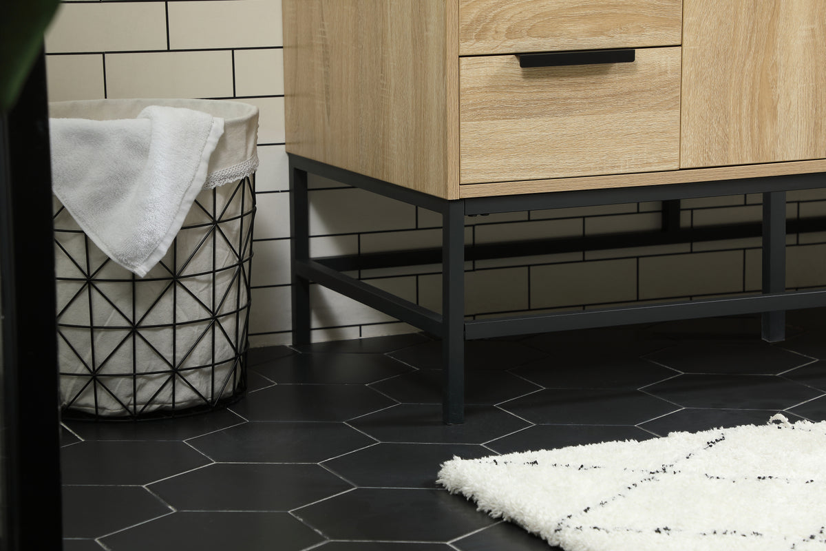 48 inch Single bathroom vanity in mango wood