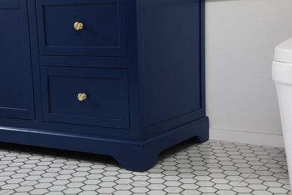 60 inch Single bathroom vanity in blue