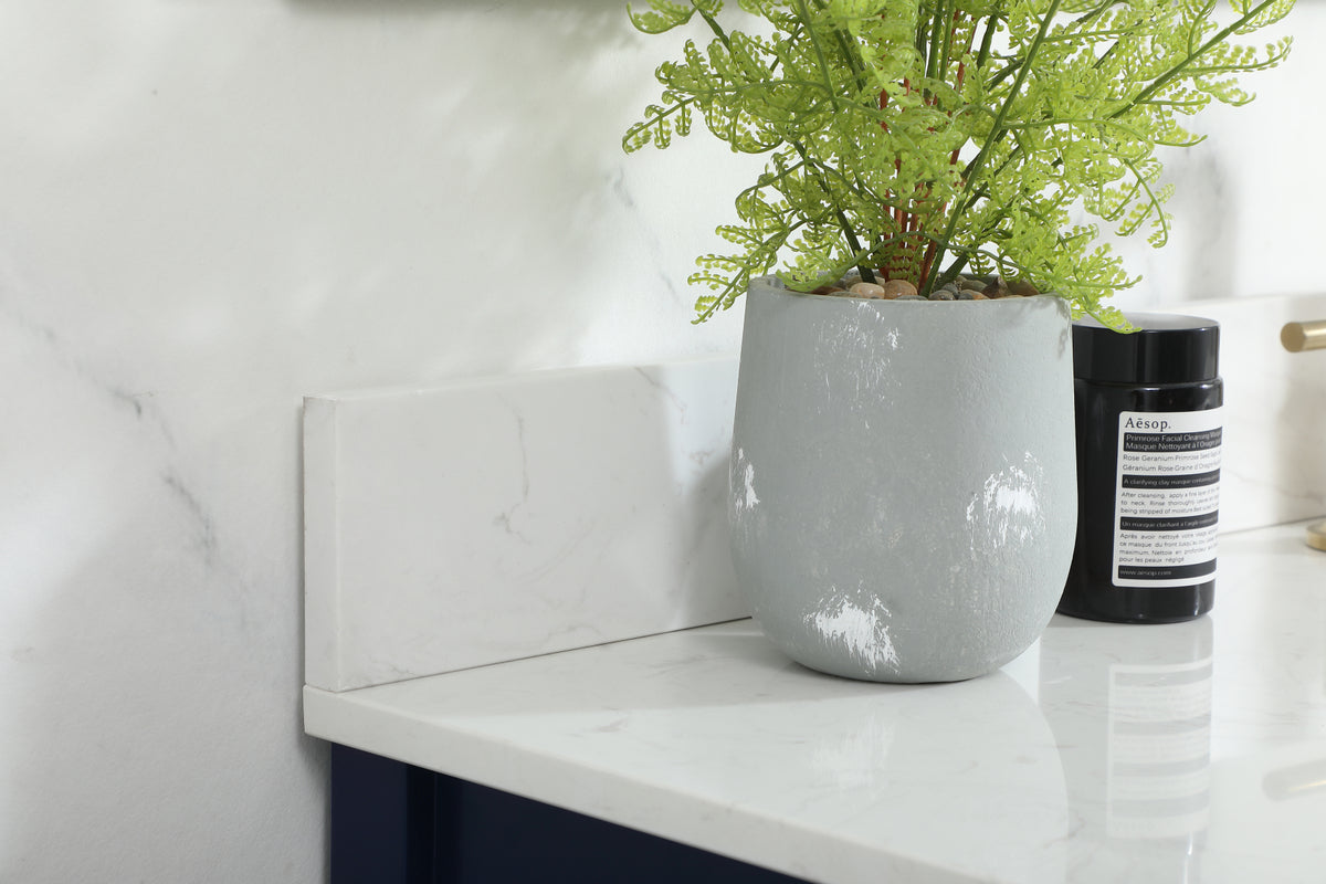 48 inch Single bathroom vanity in blue with backsplash