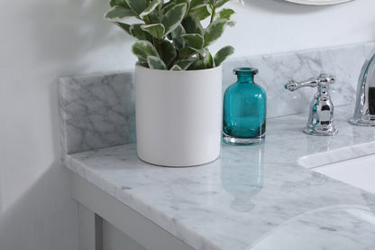 36 inch Single bathroom vanity in grey with backsplash