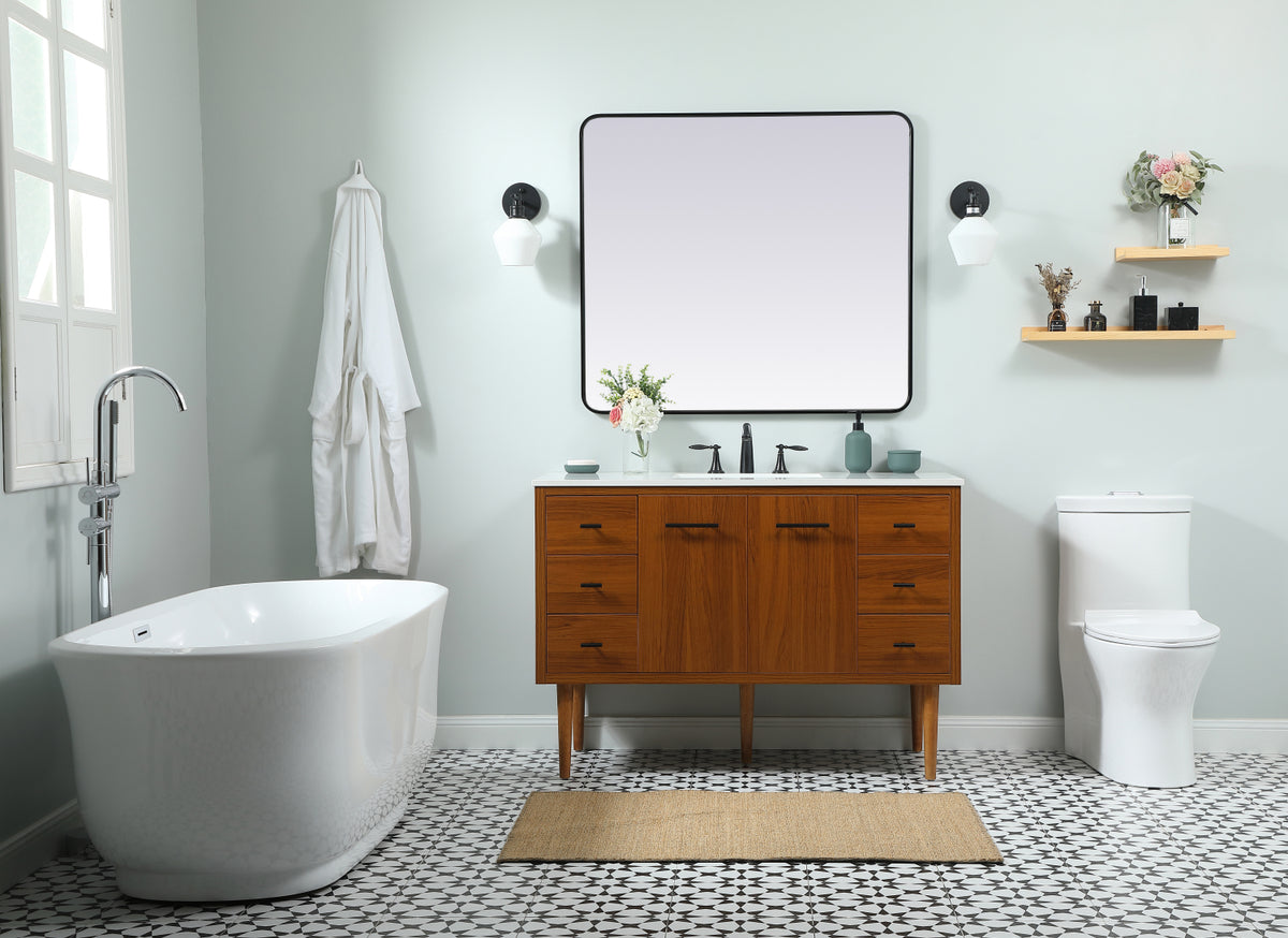 48 inch Single bathroom vanity in teak