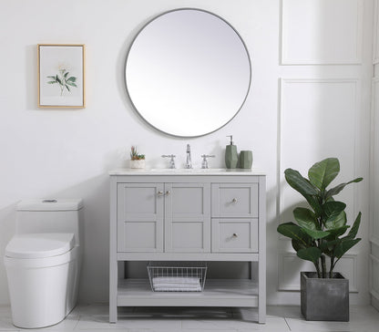 36 inch Single Bathroom Vanity in Gray