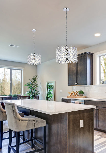 Lyla 13 inch pendant in chrome