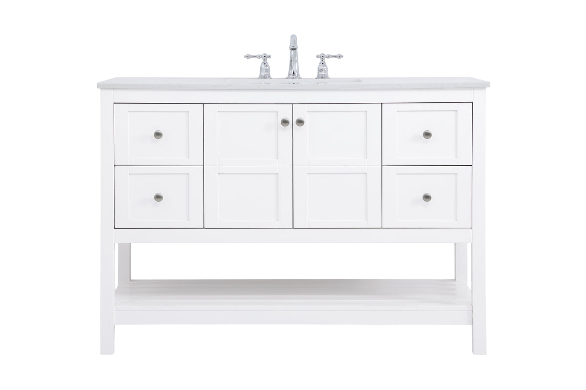 48 inch Single Bathroom Vanity in White