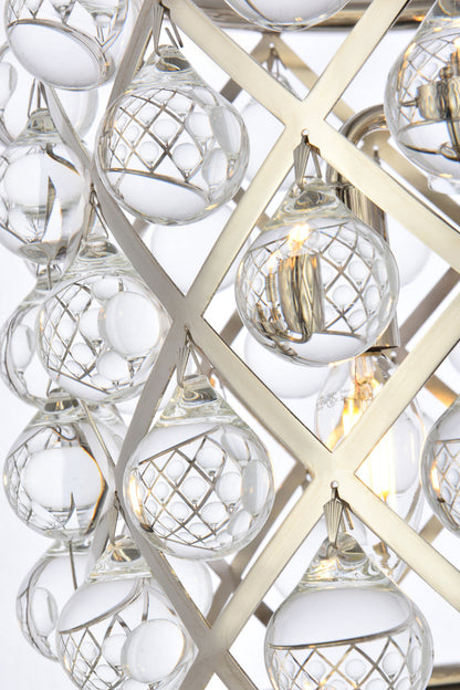 Madison 3 light polished nickel Pendant Clear Royal Cut Crystal