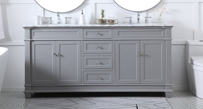 72 inch Double Bathroom Vanity set in Grey
