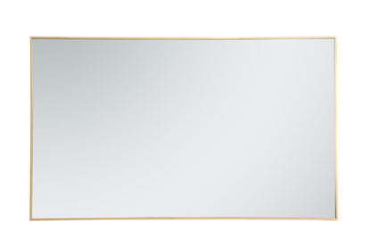 Metal frame rectangle mirror 36 inch in Brass