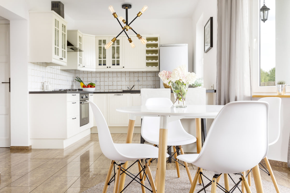 Axel Collection Flushmount D17.1 H16.6 Lt:6 Black and Brass Finish