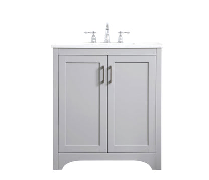 30 inch Single Bathroom Vanity in Grey