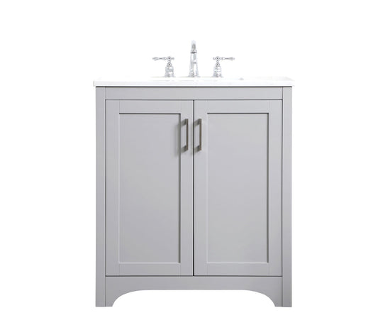 30 inch Single Bathroom Vanity in Grey