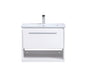 24 inch  Single Bathroom Floating Vanity in White