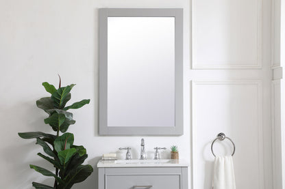 Aqua rectangle vanity mirror 24 inch in Grey