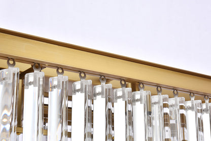 Sydney 60 inch rectangle crystal chandelier in satin gold