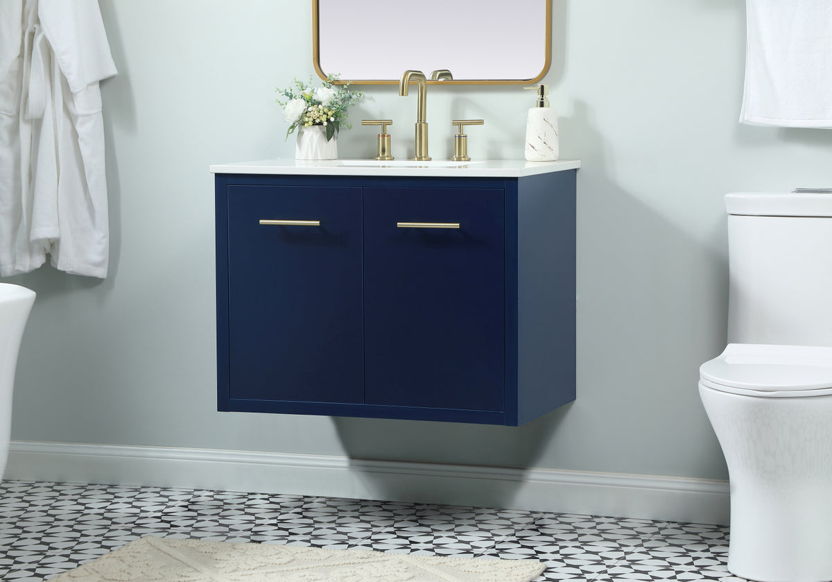 30 inch Single bathroom vanity in blue