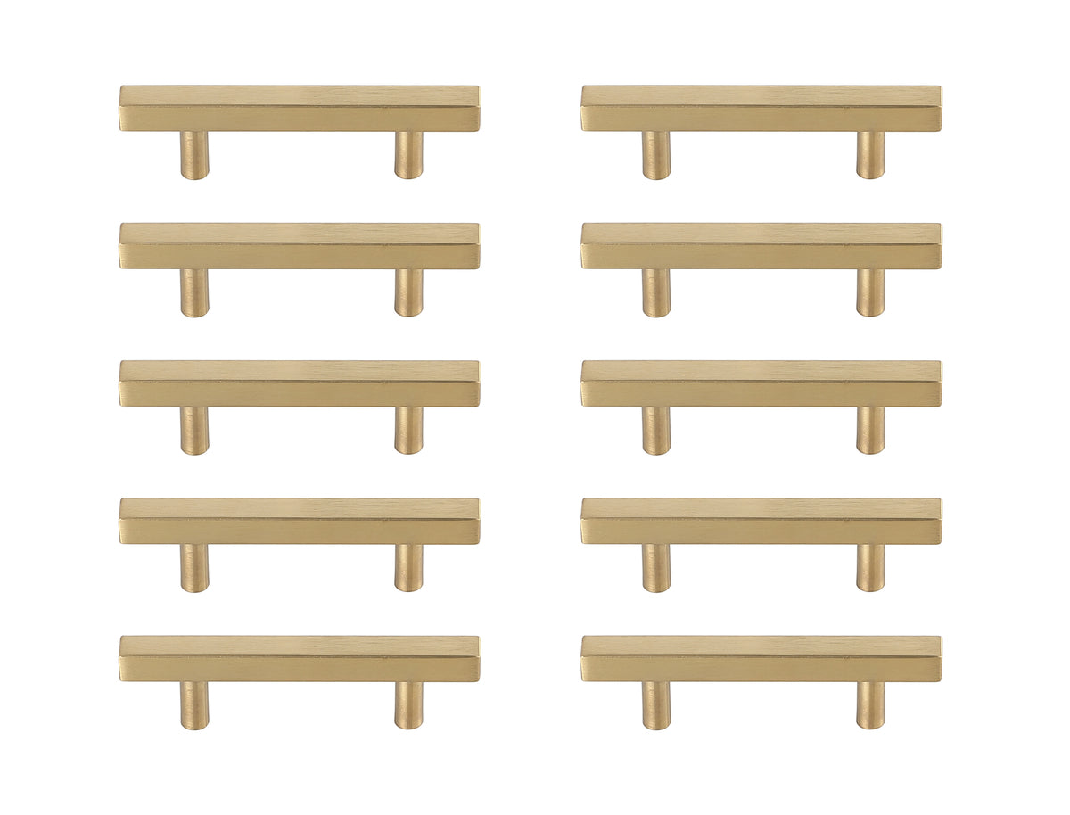 Dior 3" Center to Center Brass Bar Pull Multipack (set of 10)