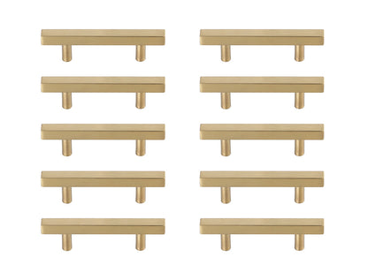 Dior 3" Center to Center Brass Bar Pull Multipack (set of 10)