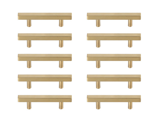 Dior 3" Center to Center Brass Bar Pull Multipack (set of 10)