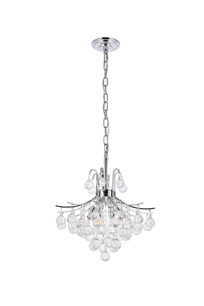 Toureg 6 light Chrome Pendant Clear Royal Cut Crystal