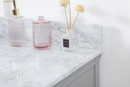 42 inch Single bathroom vanity in grey with backsplash