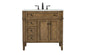 36 inch Single bathroom vanity in driftwood