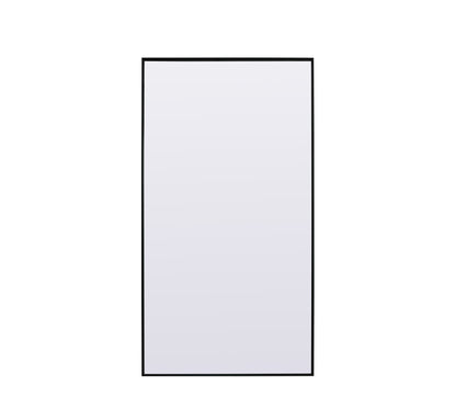 Metal Frame Rectangle Full Length Mirror 36x72 Inch in Black
