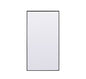 Metal Frame Rectangle Full Length Mirror 36x72 Inch in Black