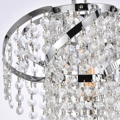 Belenus 6 light Chrome Pendant Clear Royal Cut Crystal