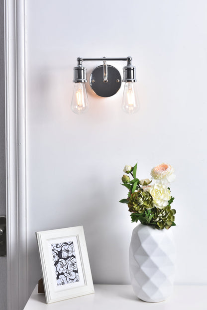 Serif 2 light chrome Wall Sconce