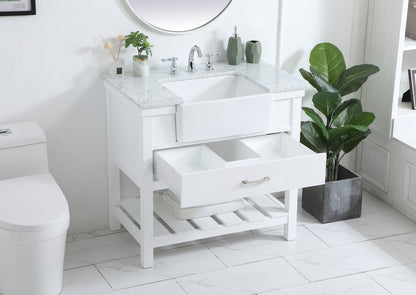36 inch Single bathroom vanity in white