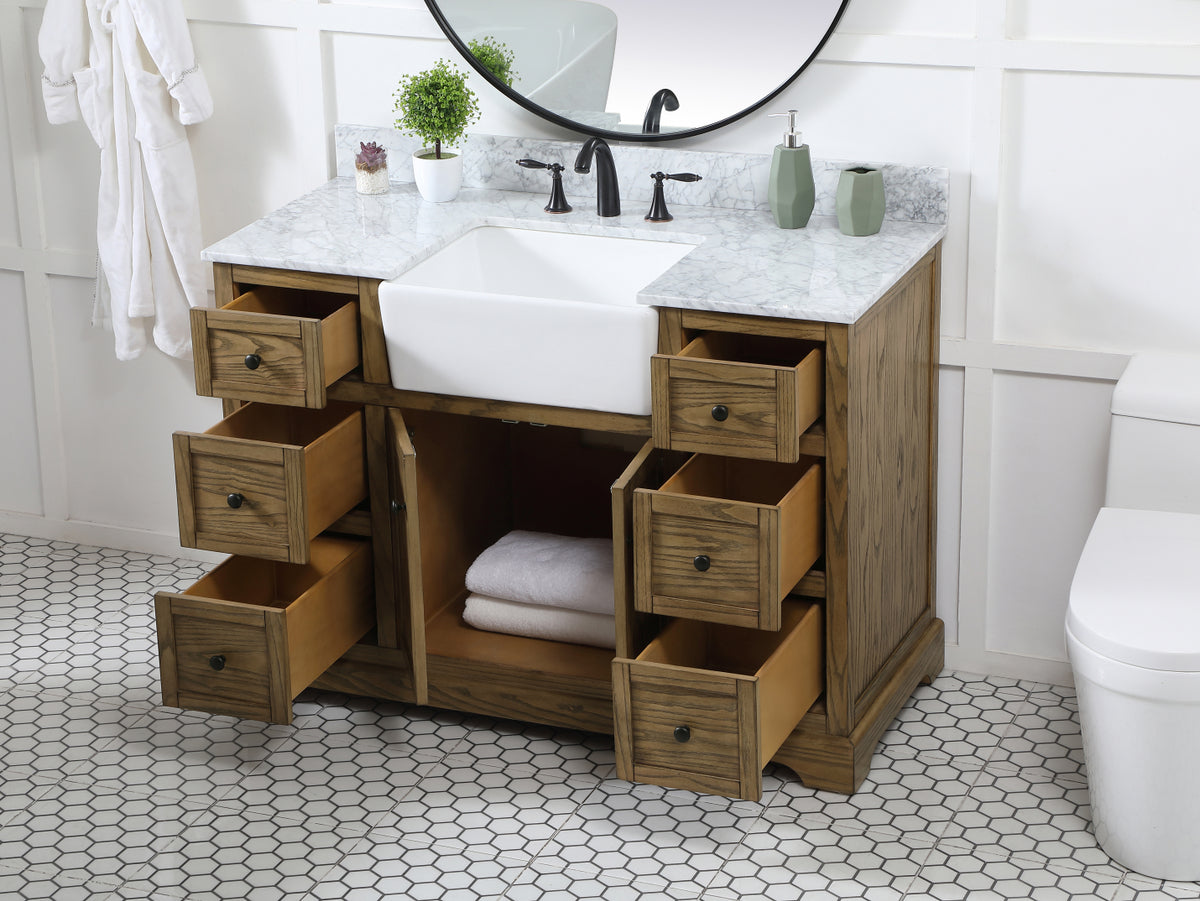 48 inch Single bathroom vanity in driftwood