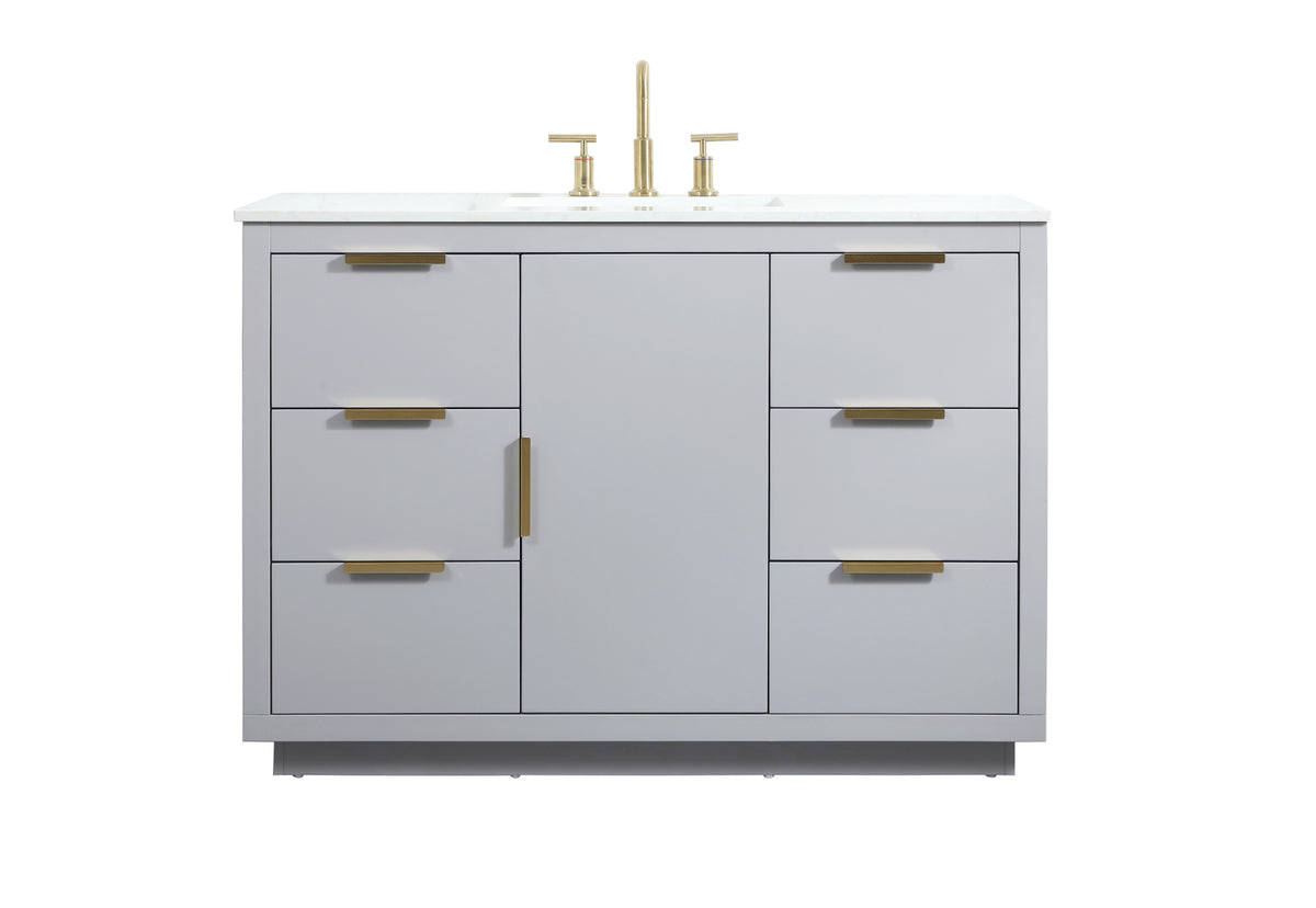 48 inch Single bathroom vanity in grey