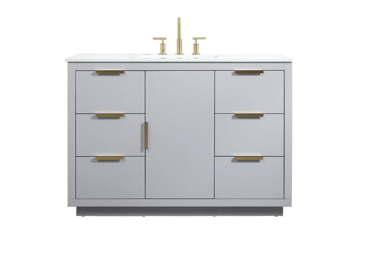48 inch Single bathroom vanity in grey