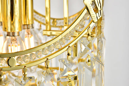 Corona 6 light Gold Flush Mount Clear Royal Cut Crystal