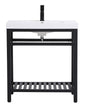 30 inch Single Bathroom Metal Vanity in Black